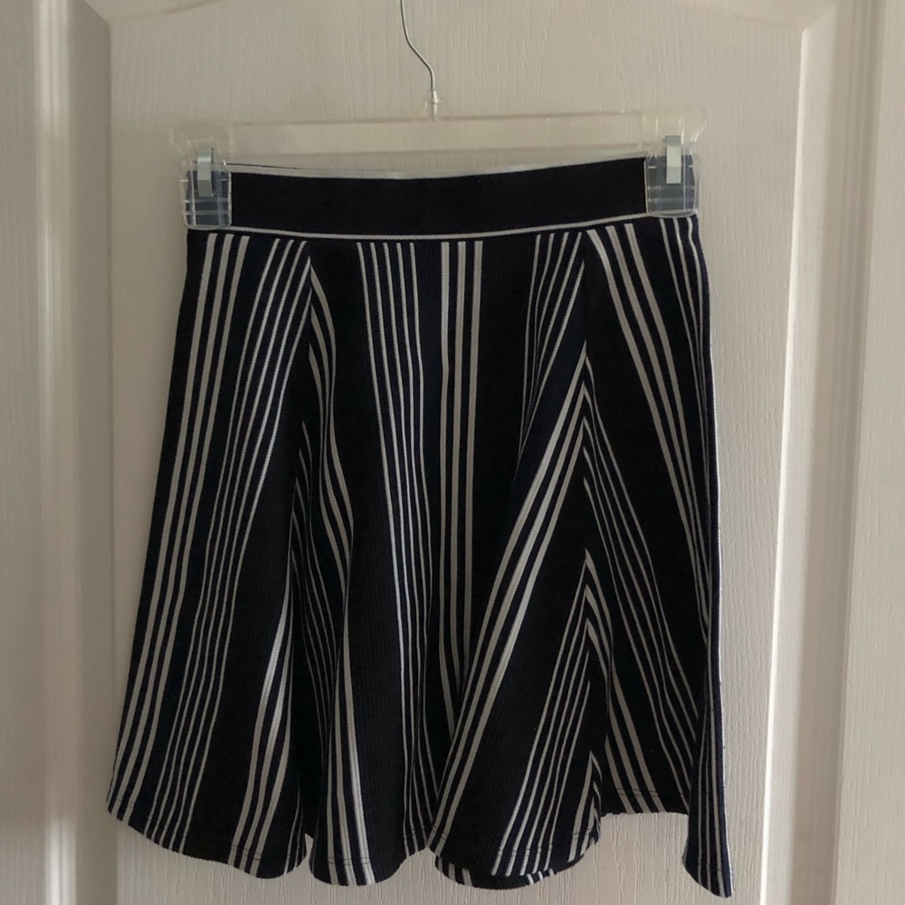 Black and White Striped Skirt